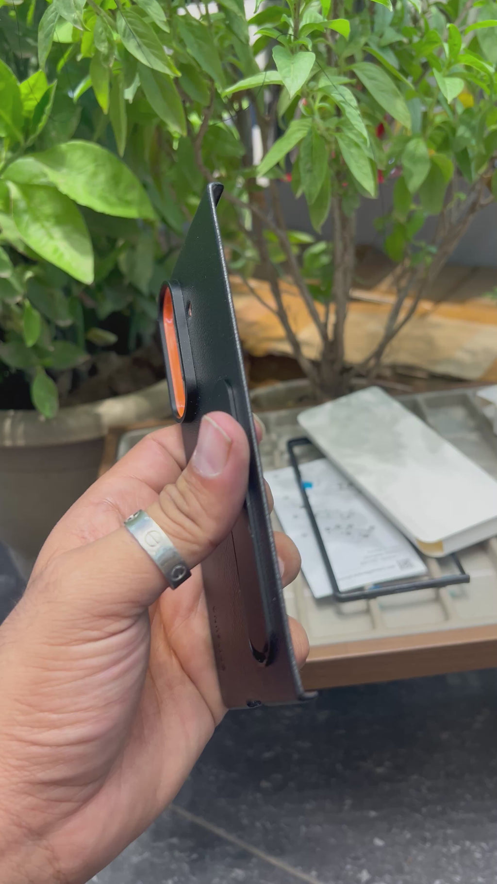 Samsung fold 7 leather case with stand