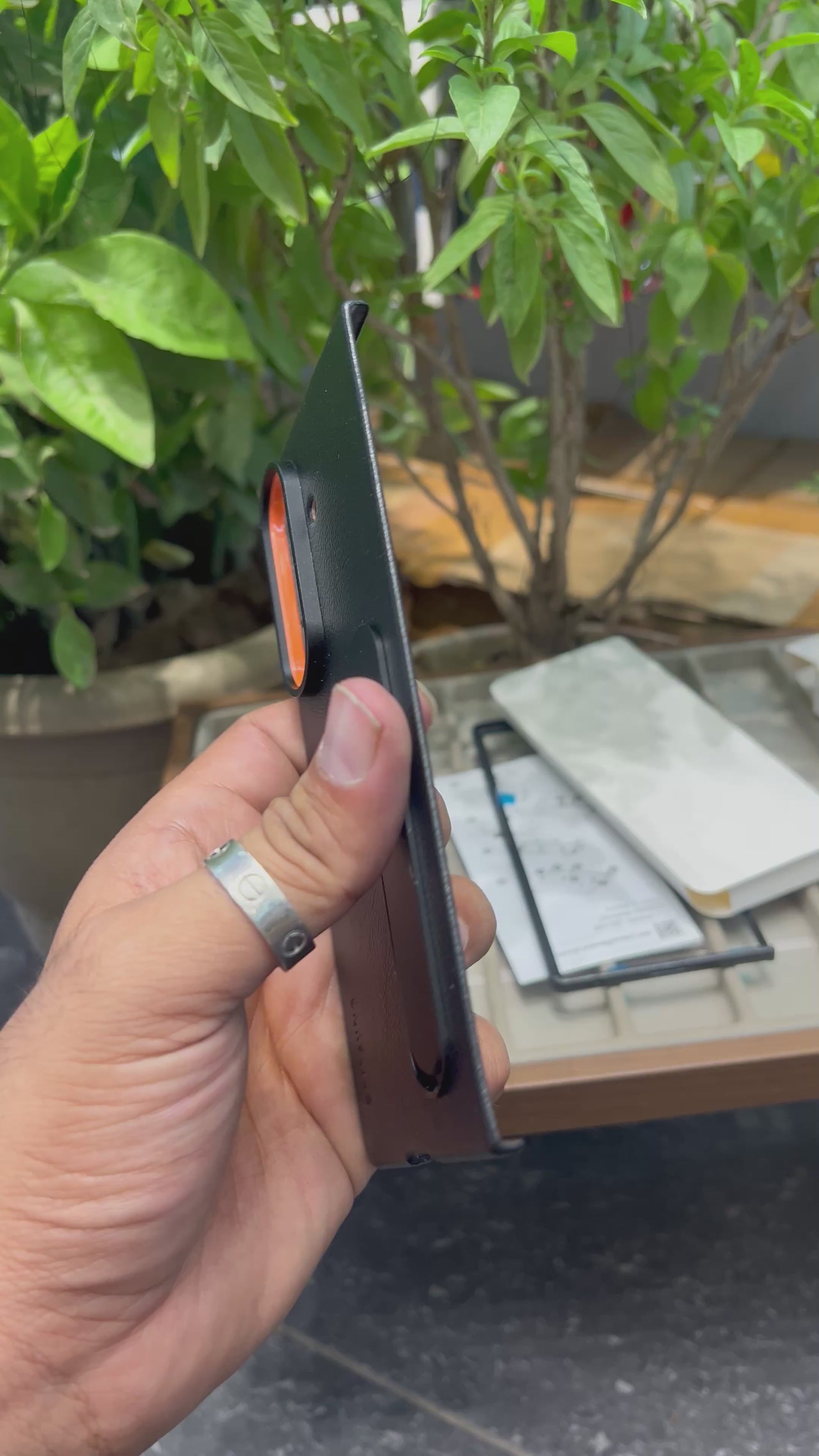 Samsung fold 7 leather case with stand