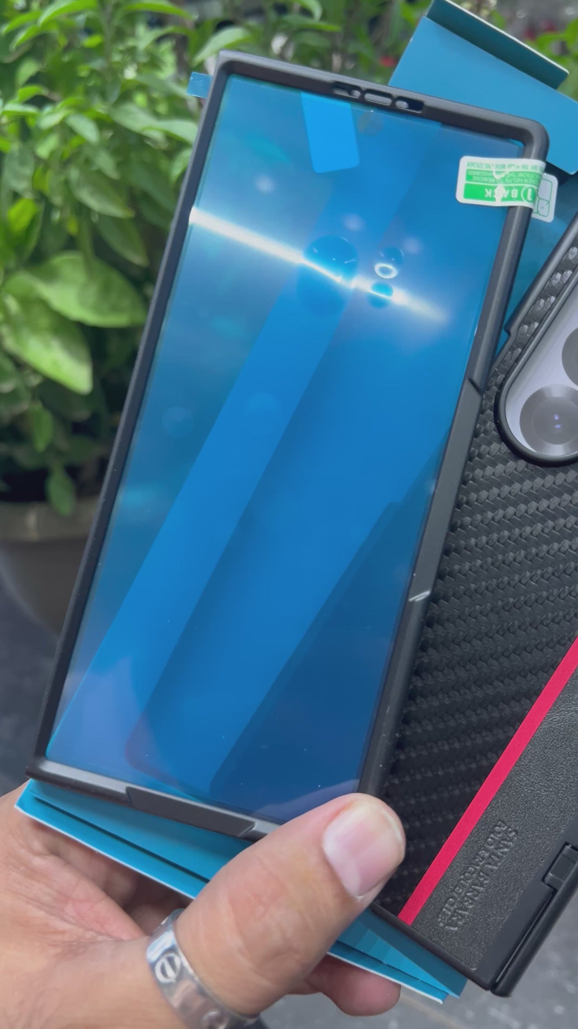 Samsung Galaxy Z Fold7 Original Santa Barbara Polo 'Hazel' Series Leather Case with Hinge Protection & Front Glass - Black