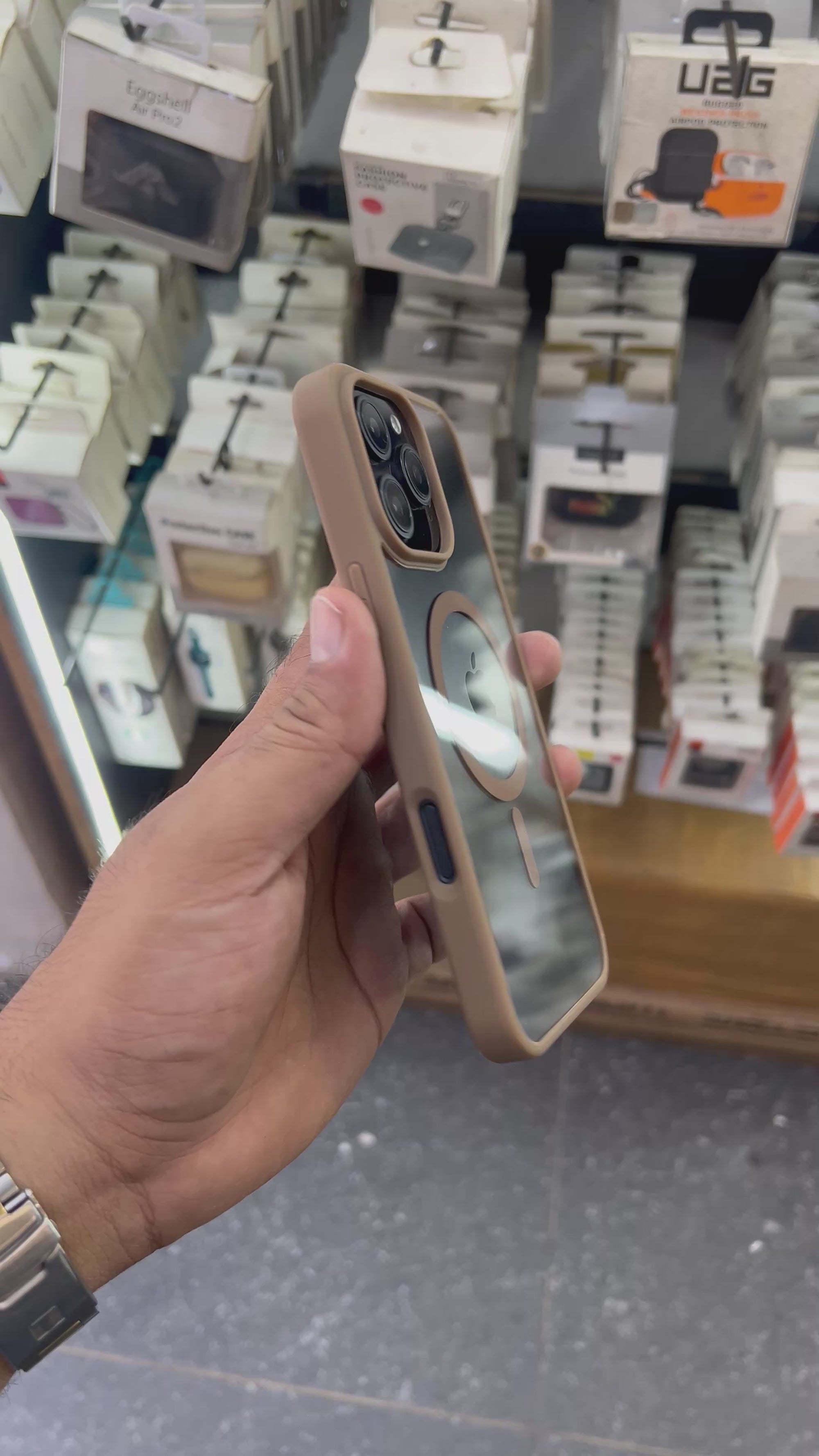 Desert titanium spizen case for i phone 16 pro maxx