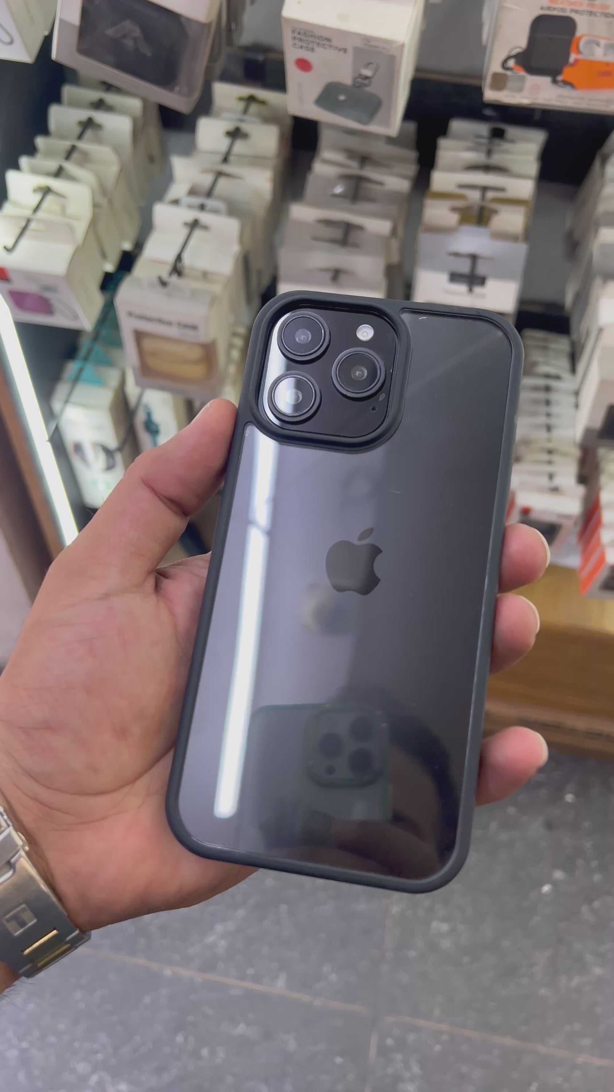 Spizen case smoke case for i phone 16 pro maxx