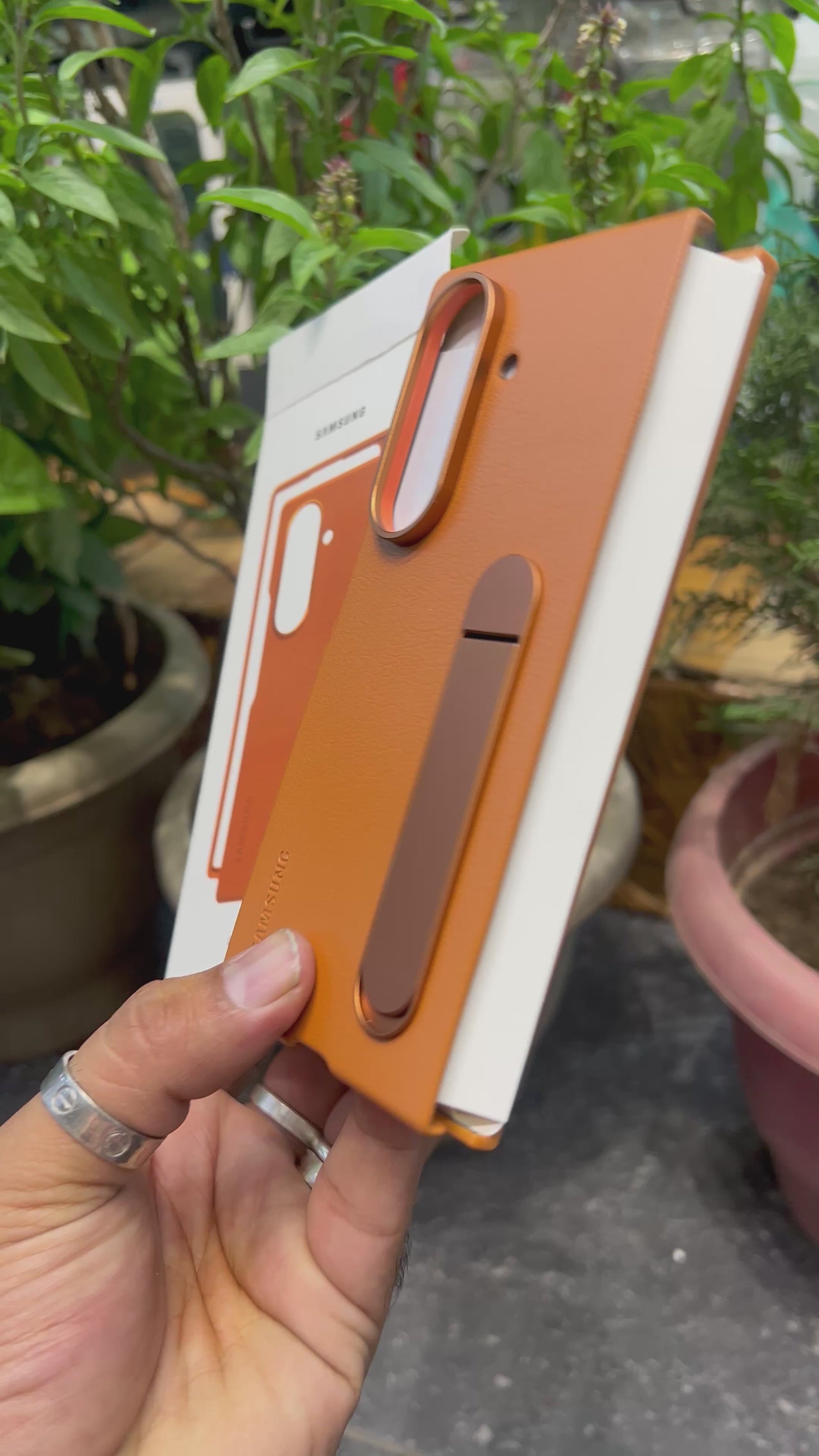 Samsung fold 7 leather case with stand